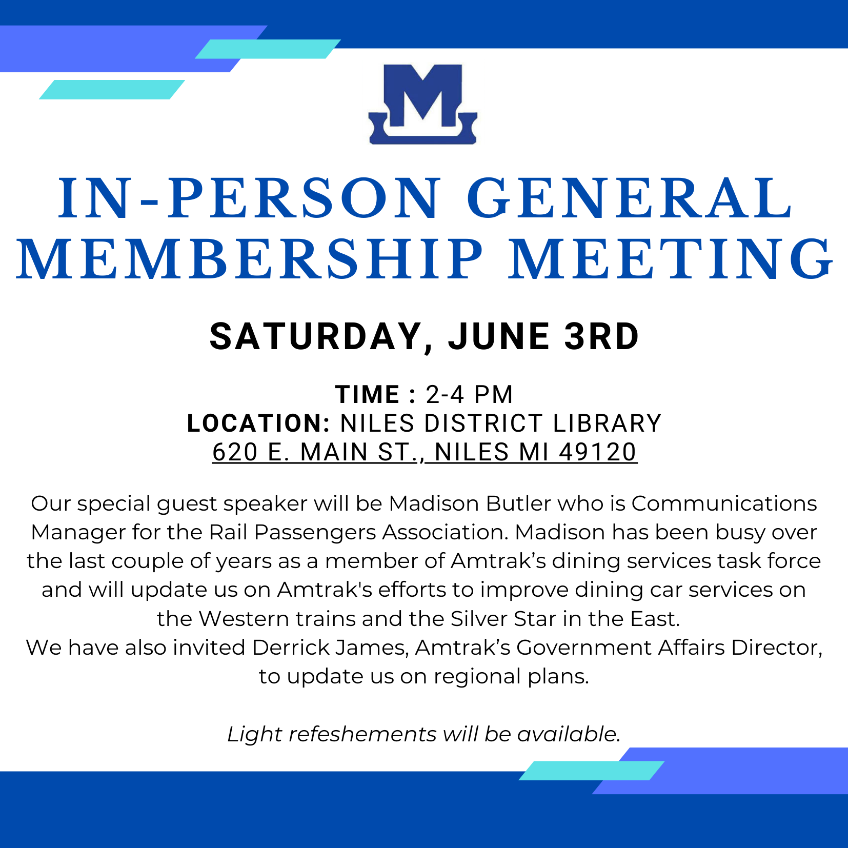 Rail Passengers Association Washington, DC Archive Michigan